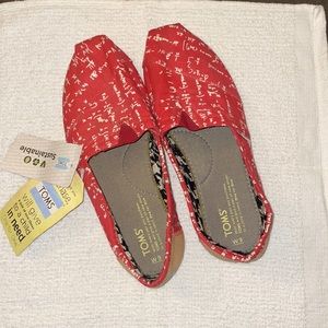 Tom’s shoes; Mathematic equation style; New w/tags